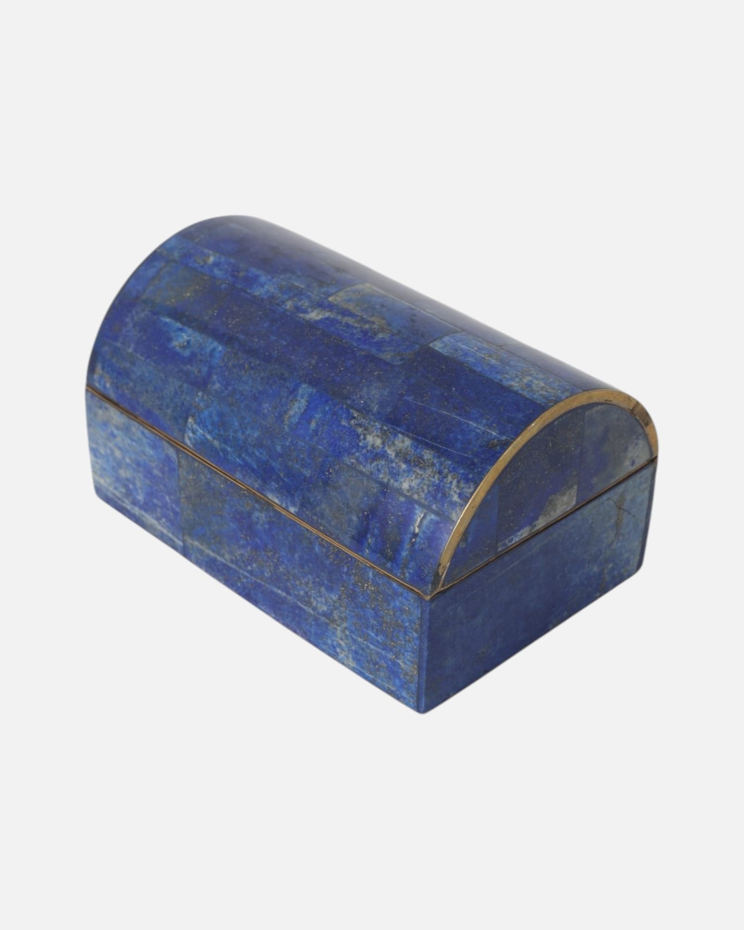 Lapis Handmade Stone Round Shape Jewelry Box