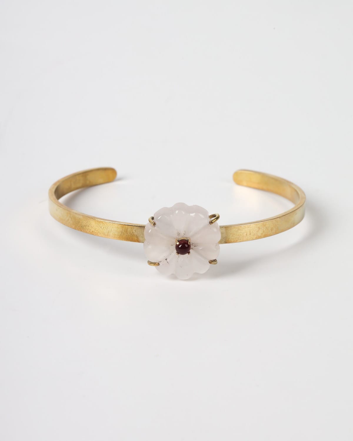 Rose Quartz Bracelet in Brass