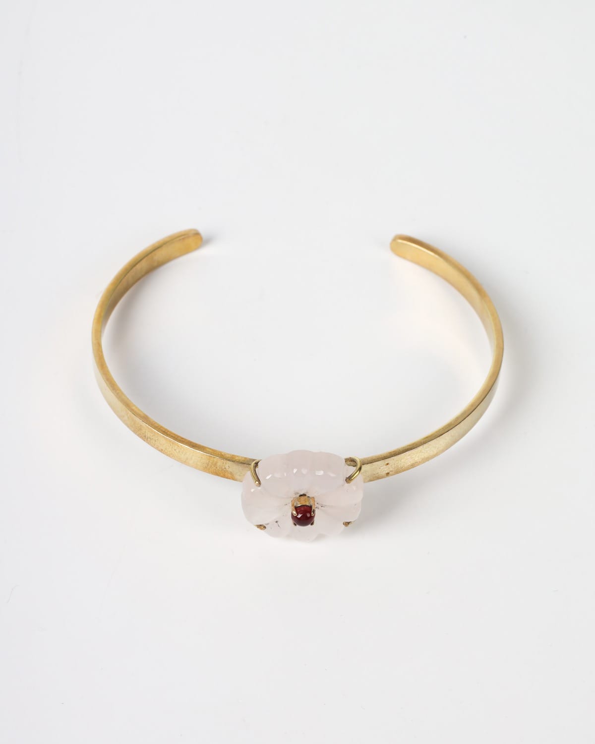Rose Quartz Bracelet in Brass