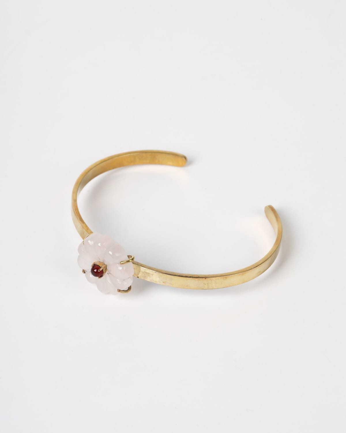 Rose Quartz Bracelet in Brass