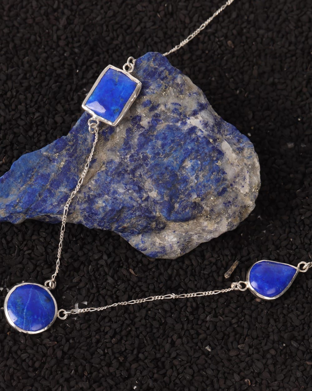Lapis Necklace – Sterling Silver 925 Handmade