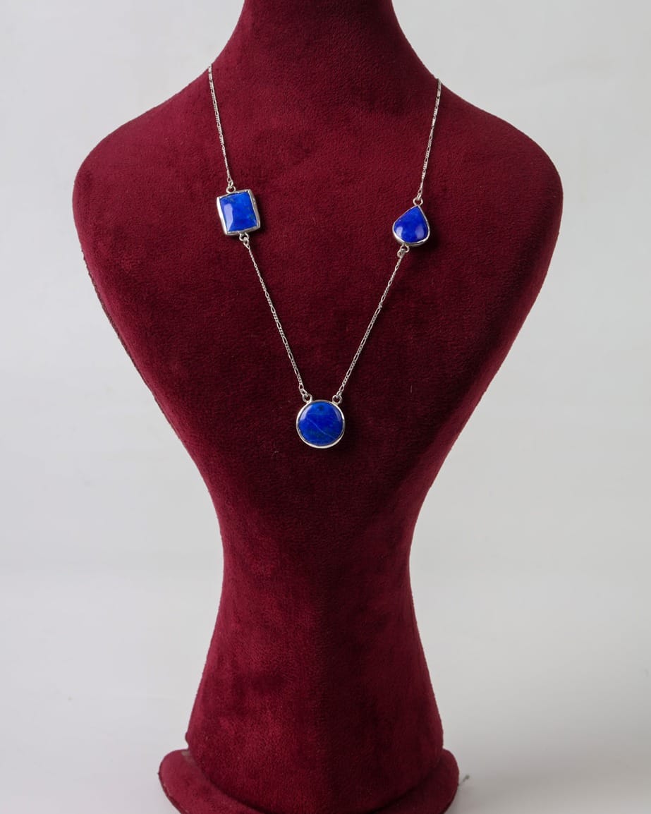 Lapis Necklace – Sterling Silver 925 Handmade