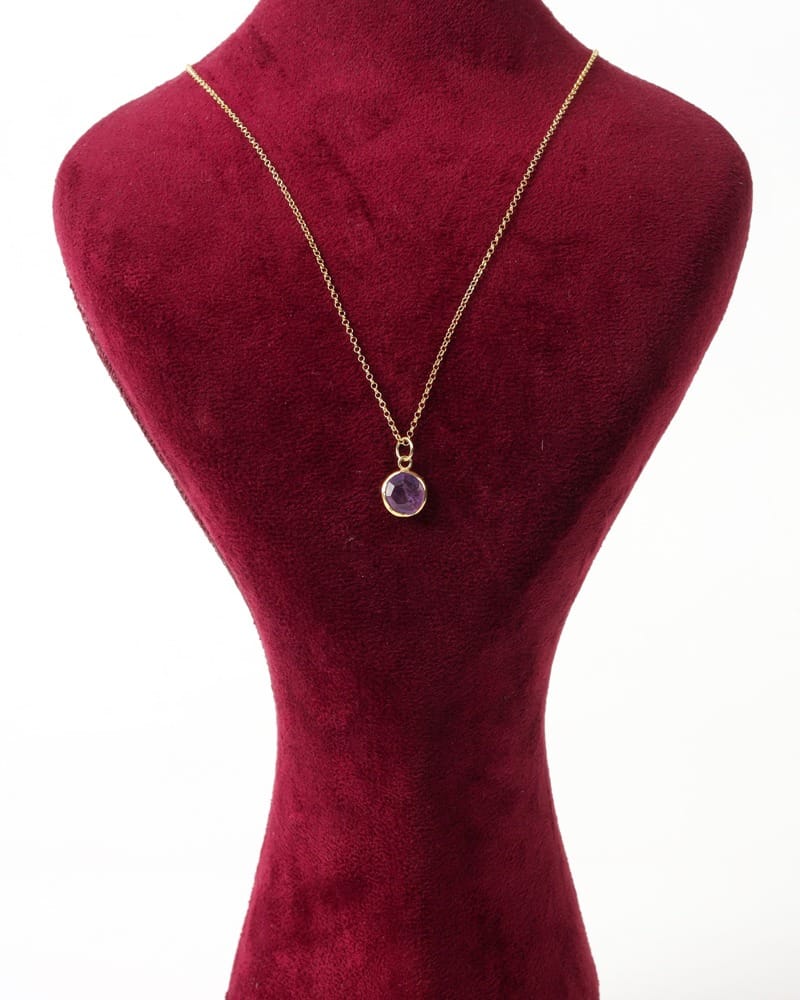 Amethyst Necklace – Gold-Plated Sterling Silver