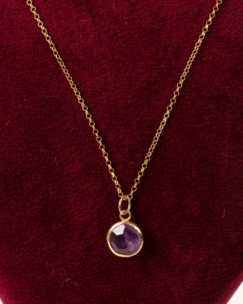 Amethyst Necklace – Gold-Plated Sterling Silver