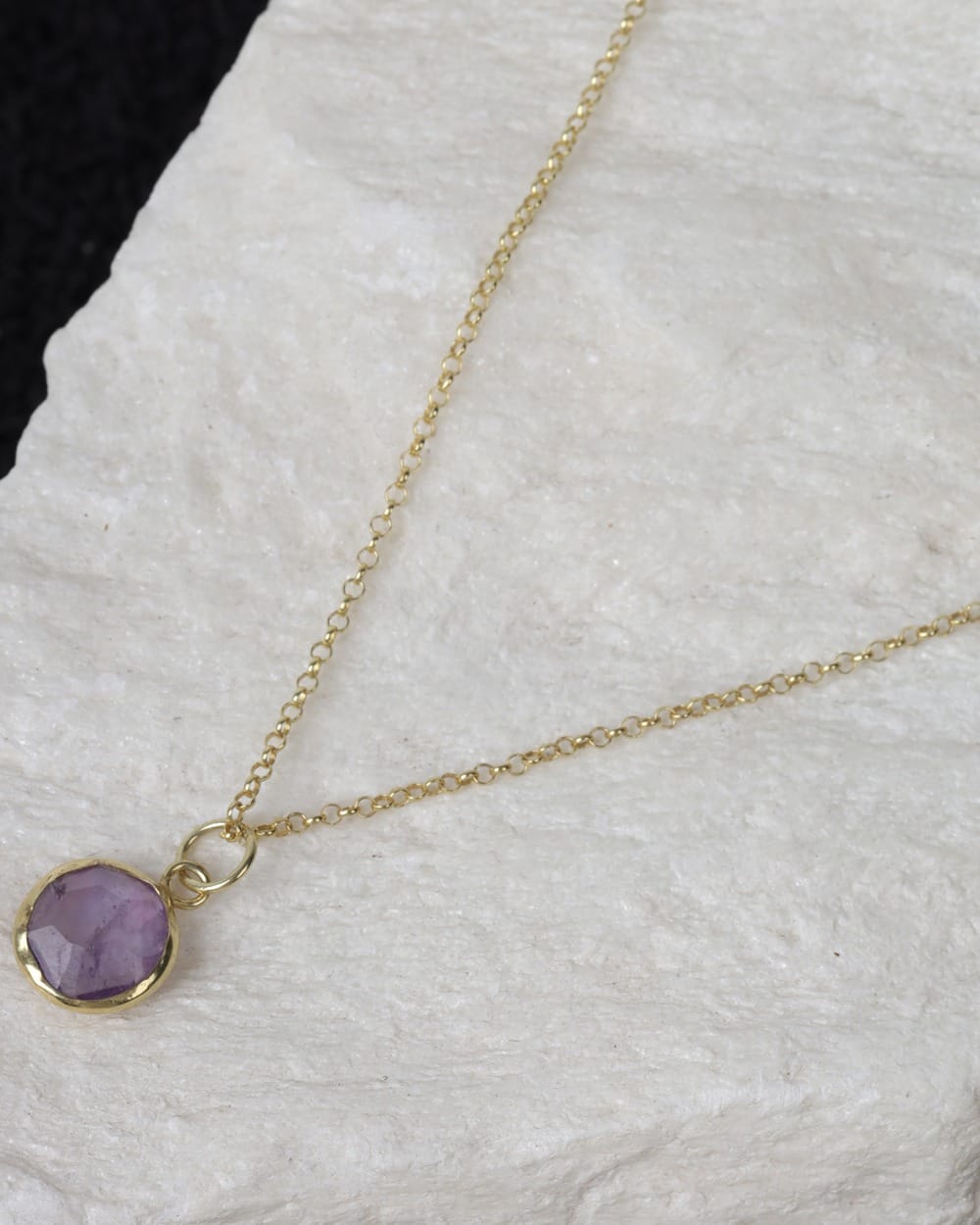 Amethyst Necklace – Gold-Plated Sterling Silver
