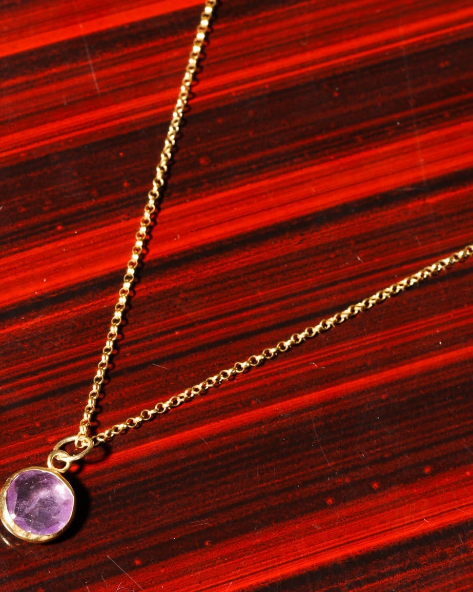 Amethyst Necklace – Gold-Plated Sterling Silver