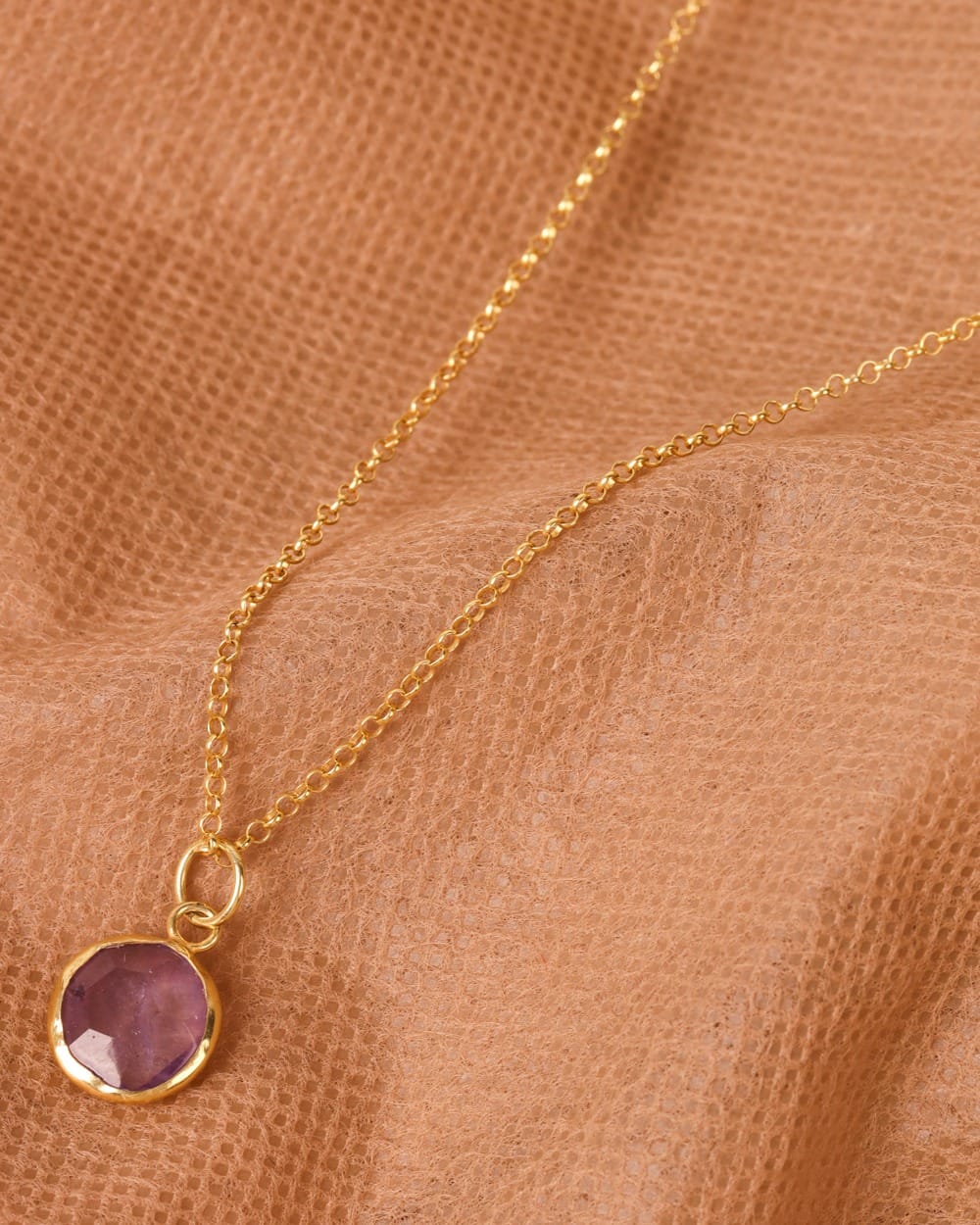 Amethyst Necklace – Gold-Plated Sterling Silver