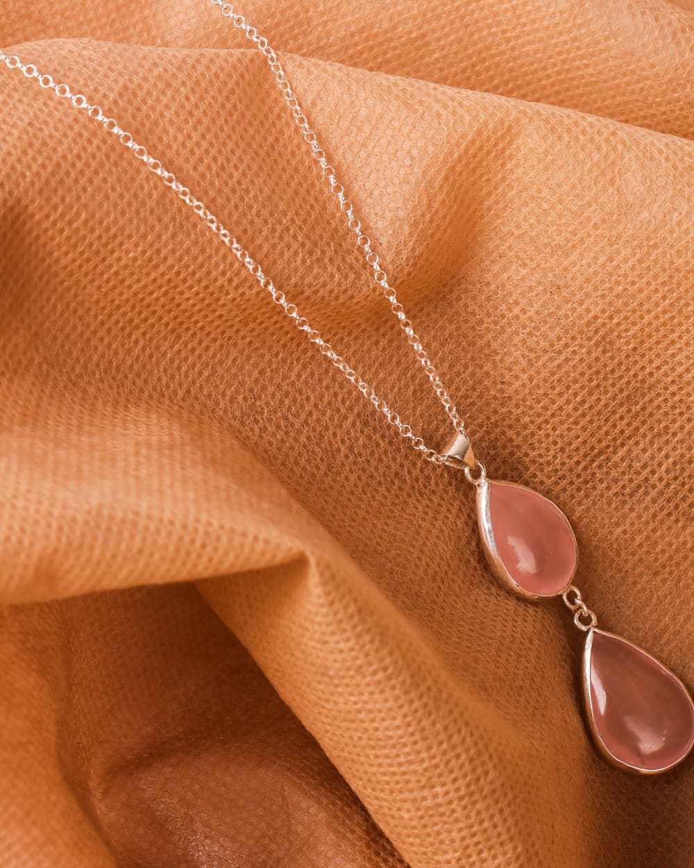 Pink Quartz Necklace – Sterling Silver 925
