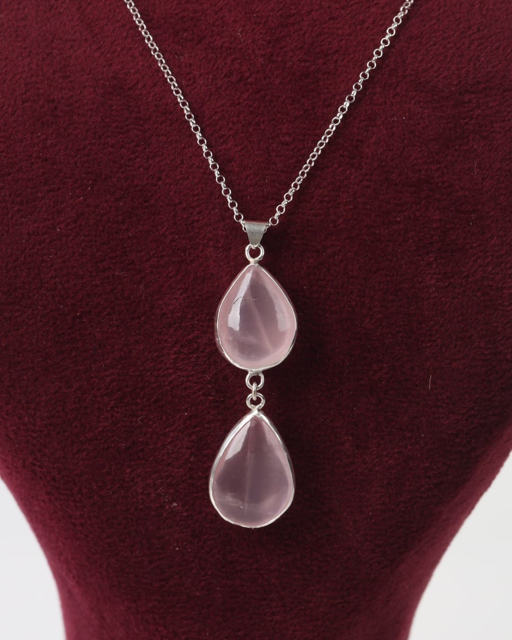 Pink Quartz Necklace – Sterling Silver 925