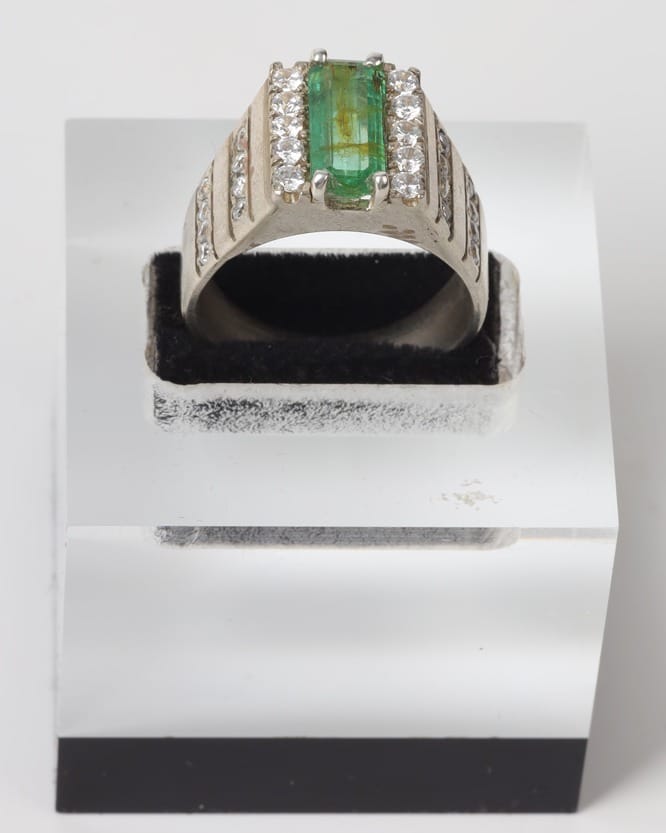 Panjshir Emerald Men’s Ring – Sterling Silver 925