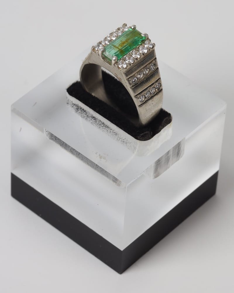 Panjshir Emerald Men’s Ring – Sterling Silver 925