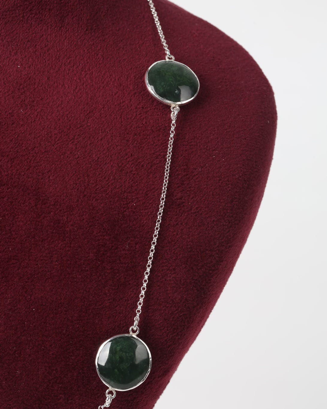 Emerald Green Nephrite Stone Jewelry Set