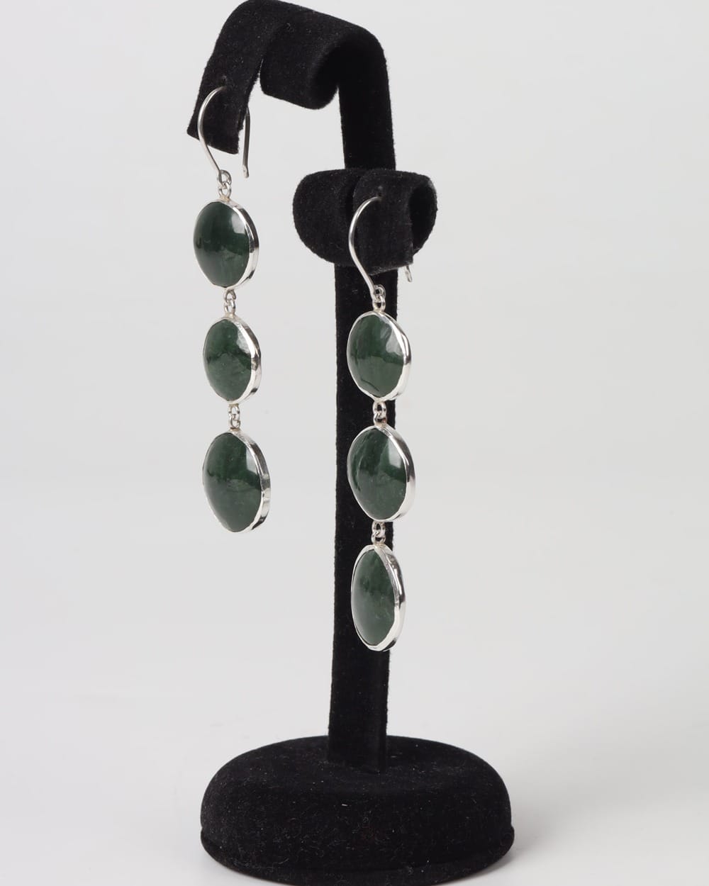 Emerald Green Nephrite Stone Jewelry Set