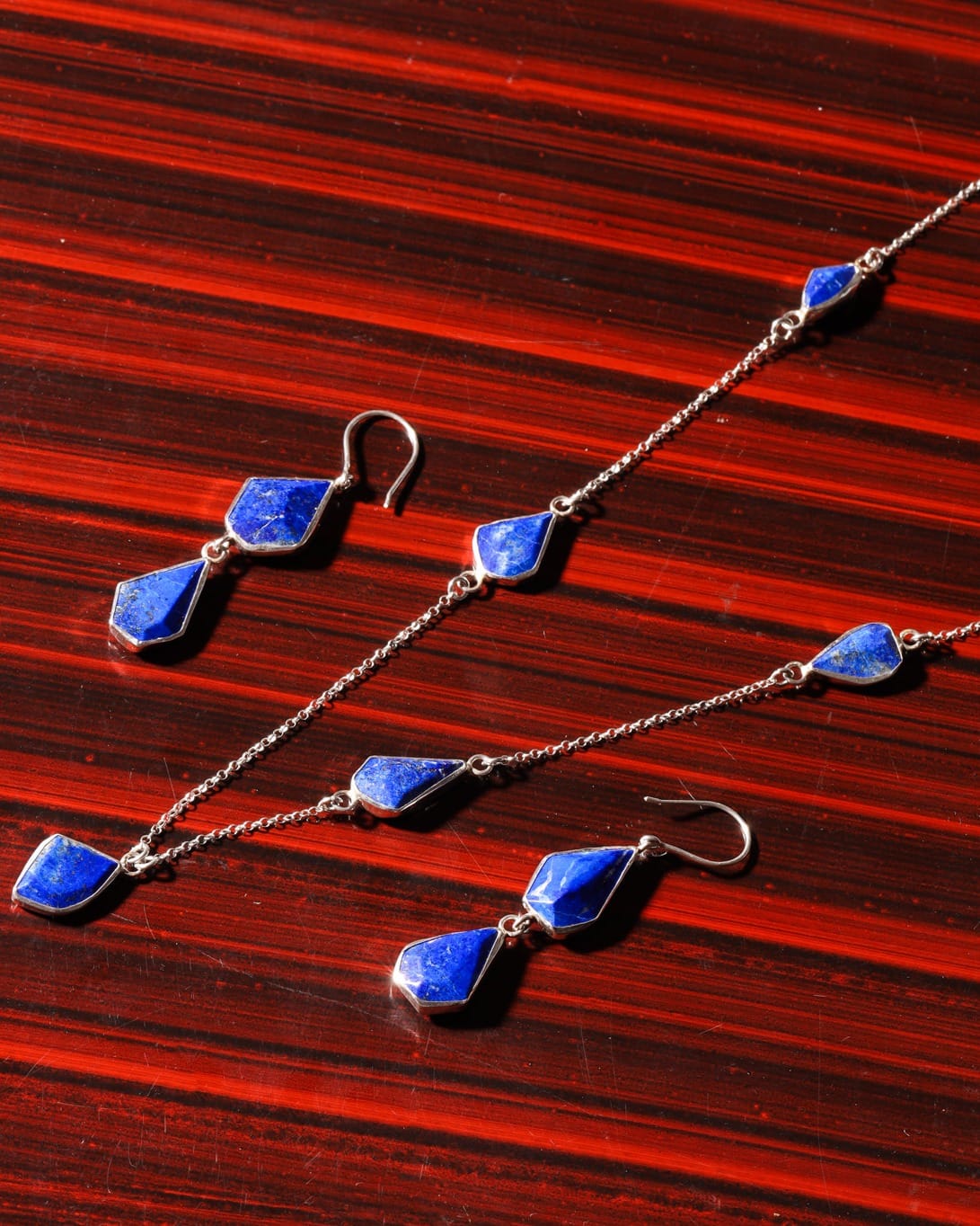 Mughal Collection Lapis Jewelry Set – Necklace & Earrings