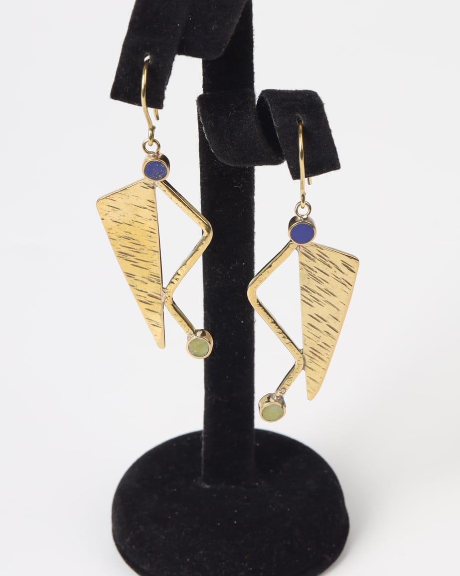 Textured Triangle Earrings