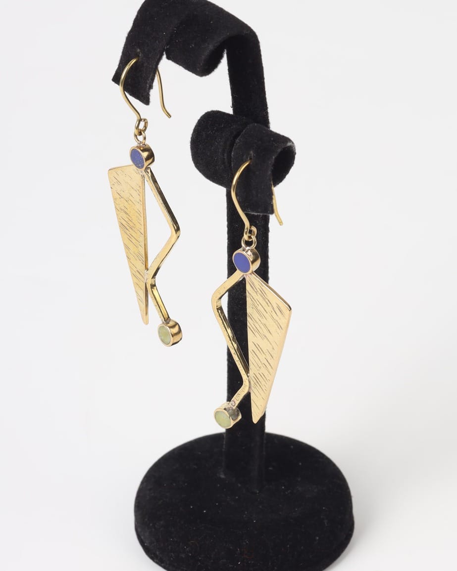 Textured Triangle Earrings