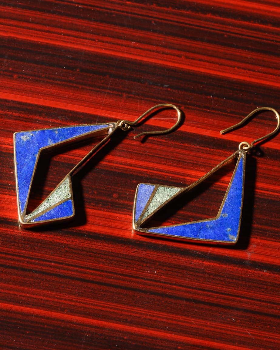 Mountain Lapis & Chrysocolla Earrings