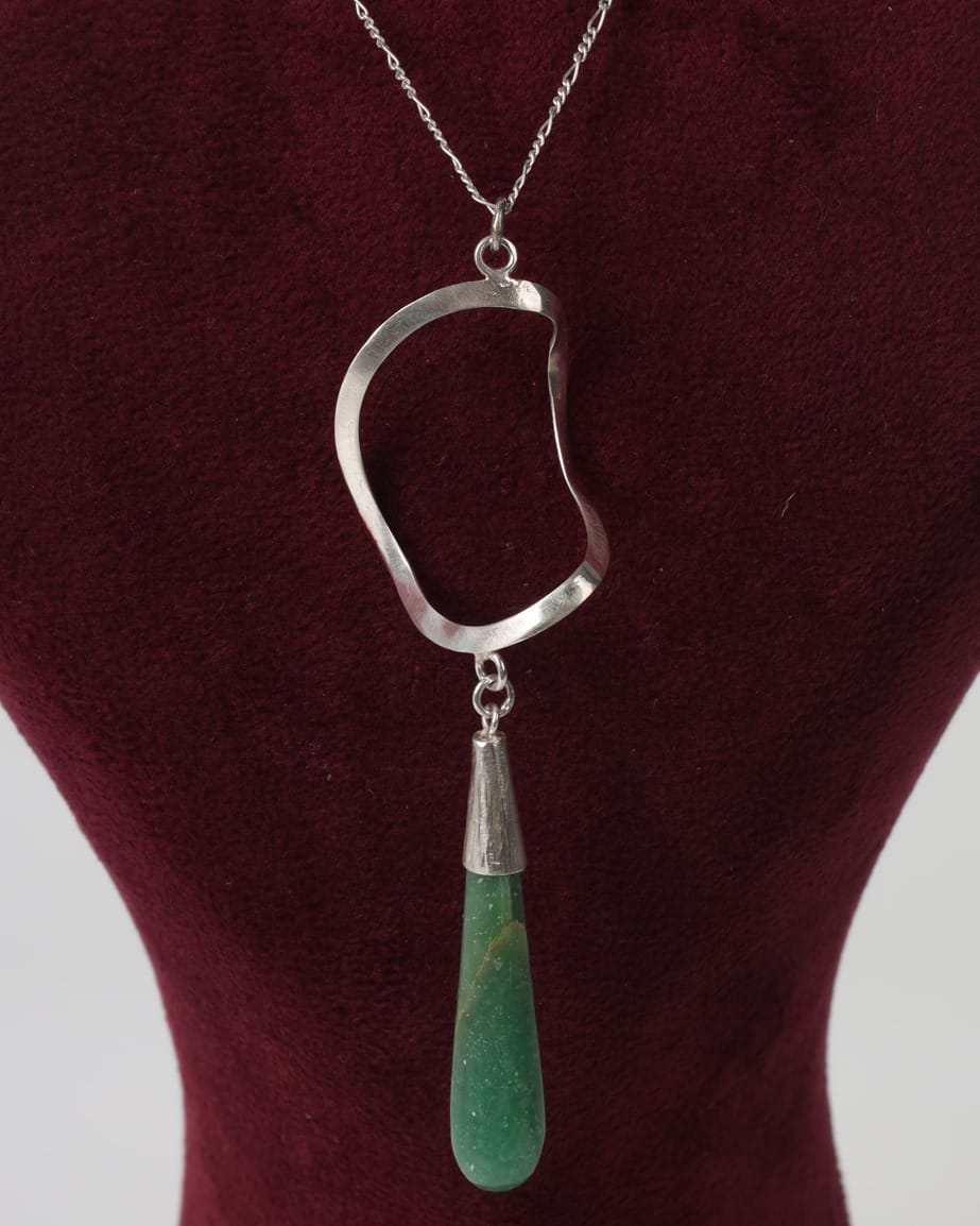 Twisted Jasper Silver Earrings & Necklace Set