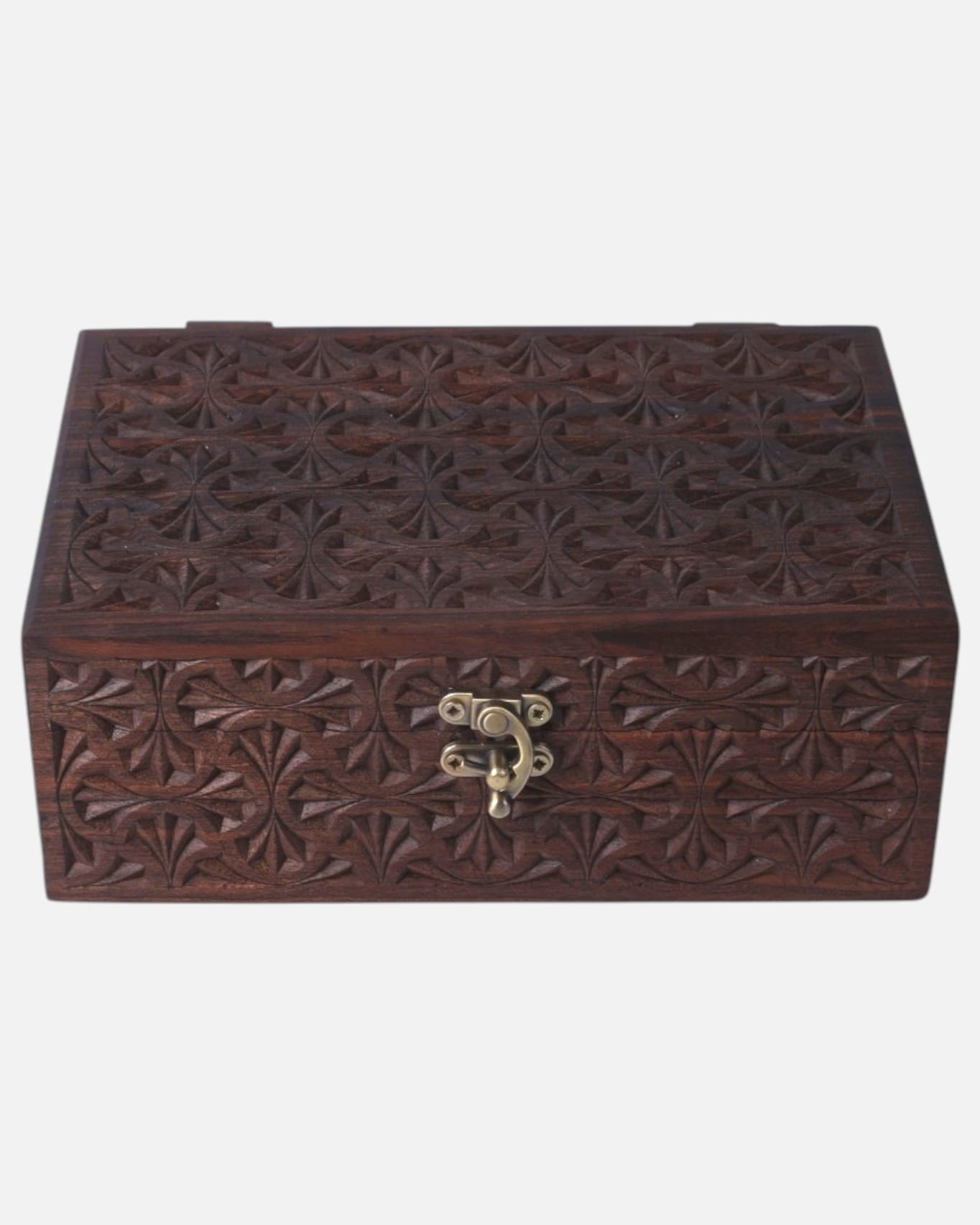 Walnut Wood Jewelry Box Hand Crafted Nuristani
