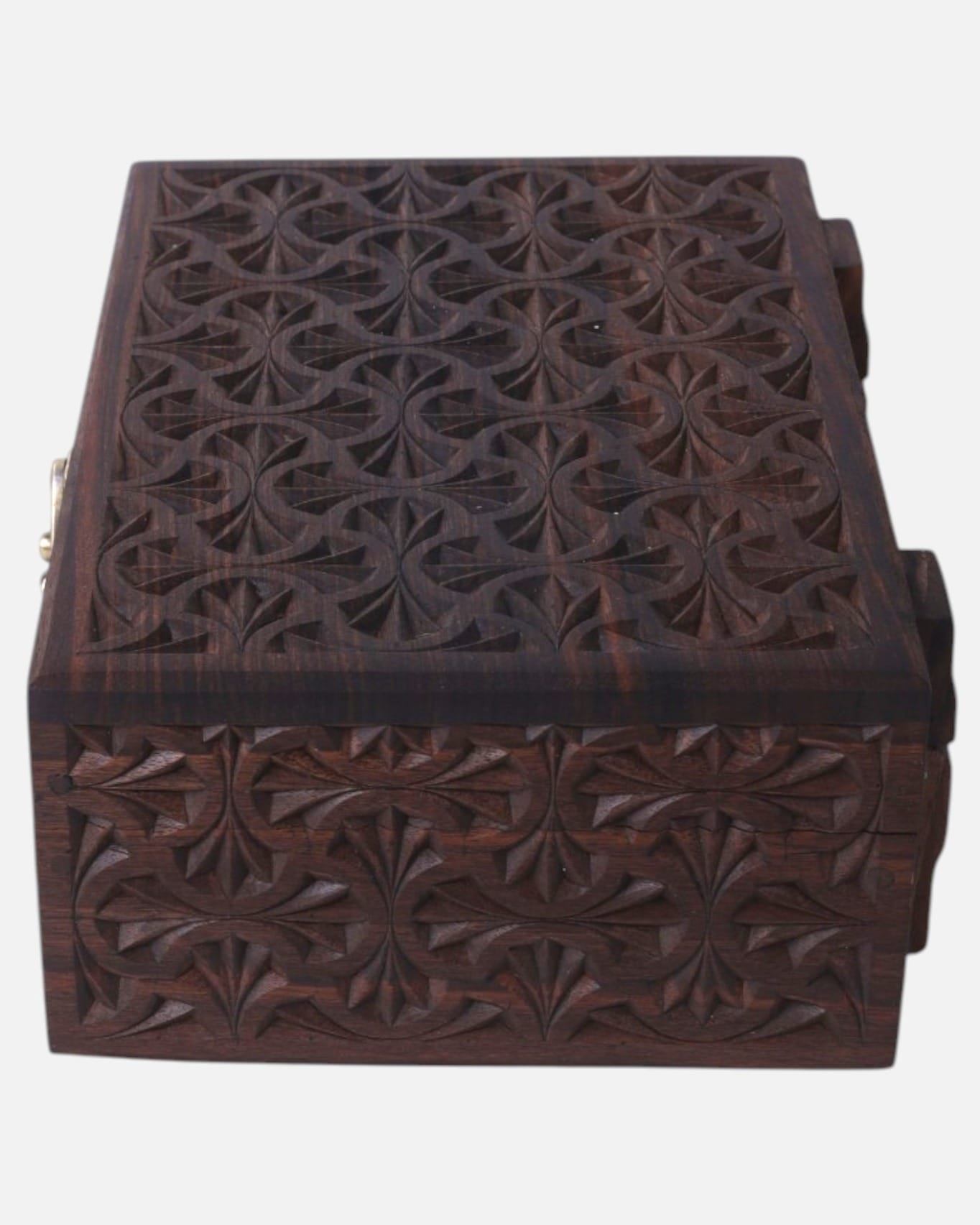 Walnut Wood Jewelry Box Hand Crafted Nuristani