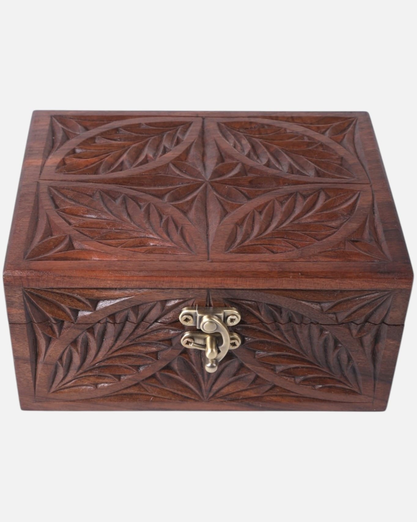 Afghan Wooden Jewelry Box – Four Woods Finish