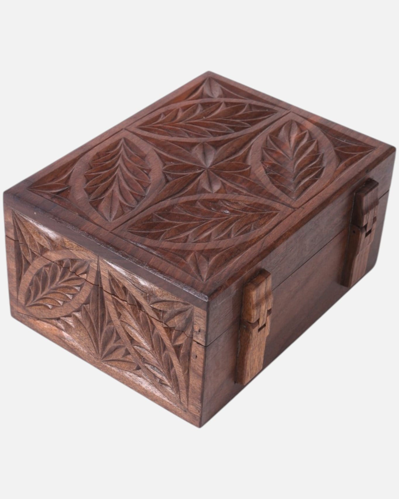 Afghan Wooden Jewelry Box – Four Woods Finish