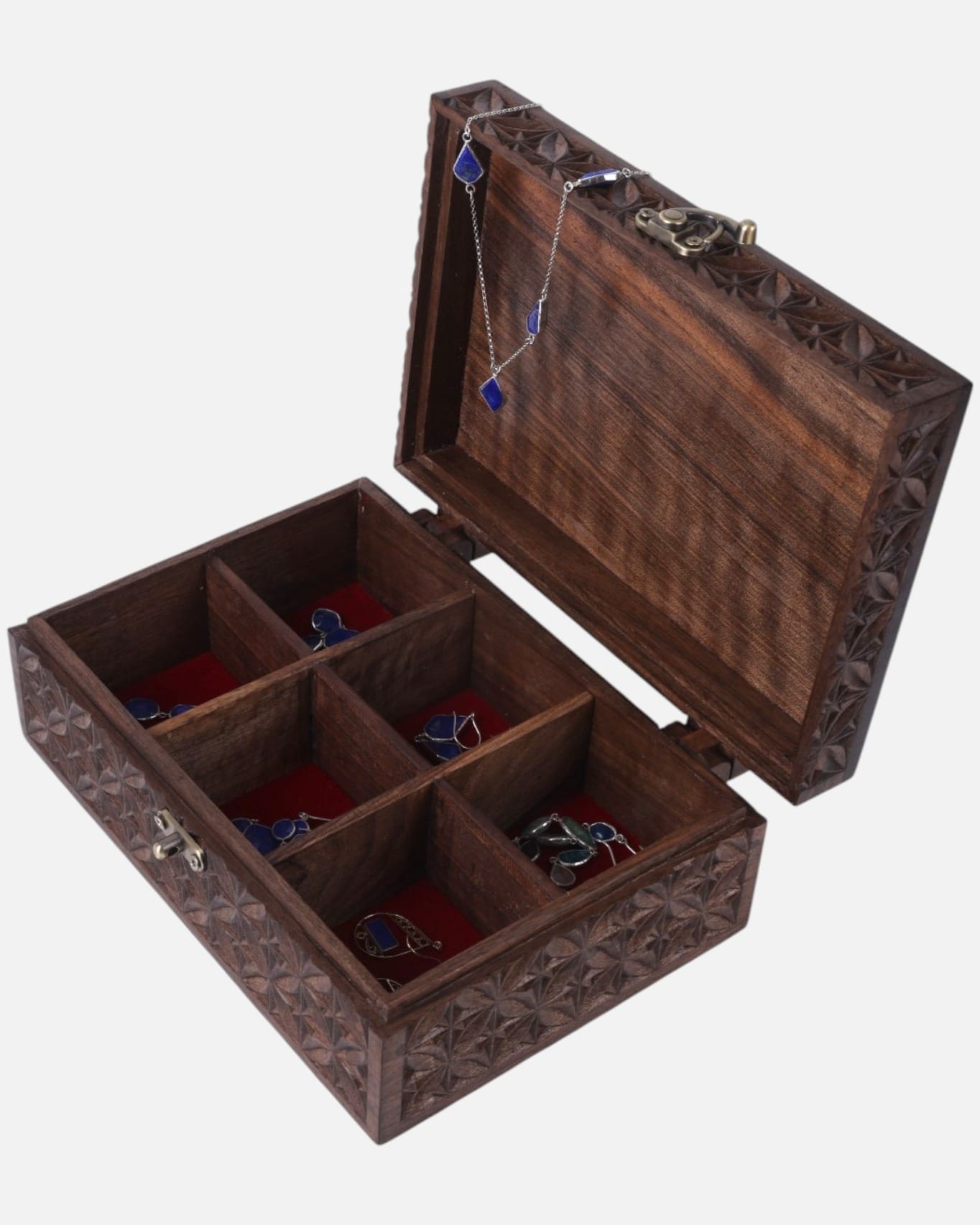 Handcrafted Walnut Jewelry Organizer Box