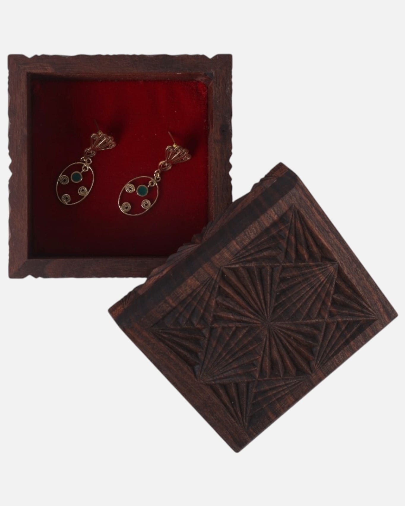 Handmade Afghan Jewelry & Gift Box – Walnut Wood