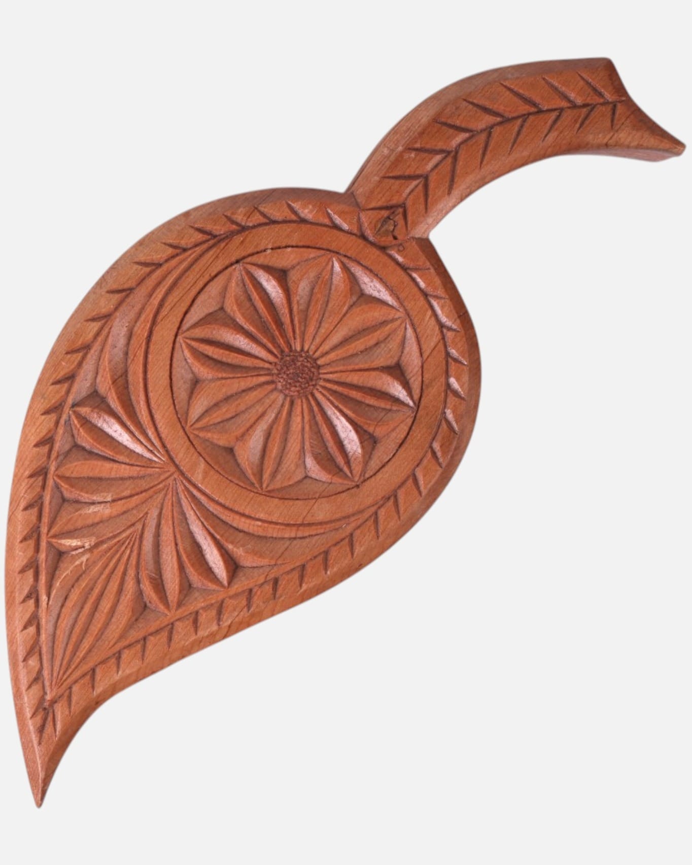 Handcrafted Rosewood Leaf-Shaped Candy Dish