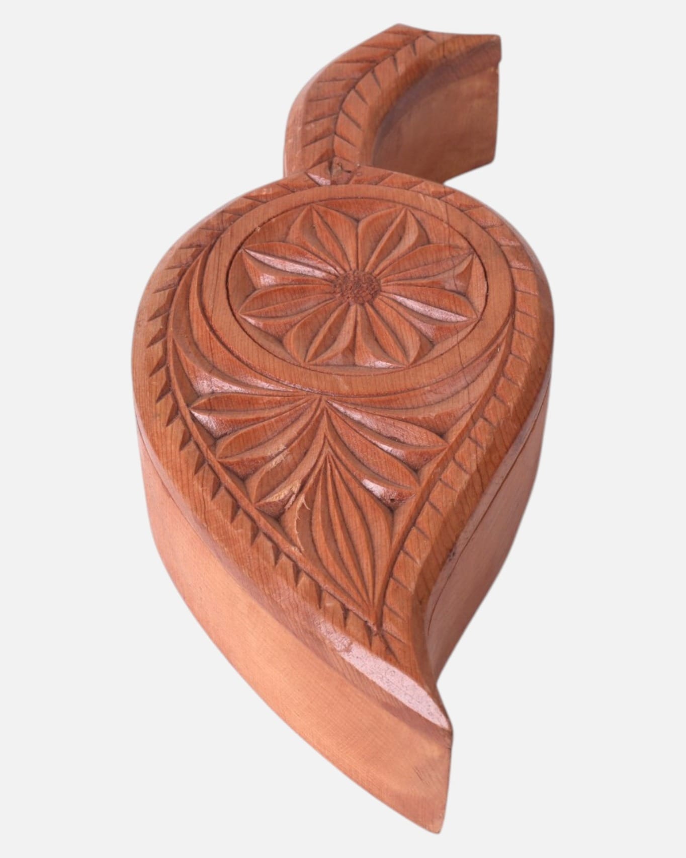 Handcrafted Rosewood Leaf-Shaped Candy Dish