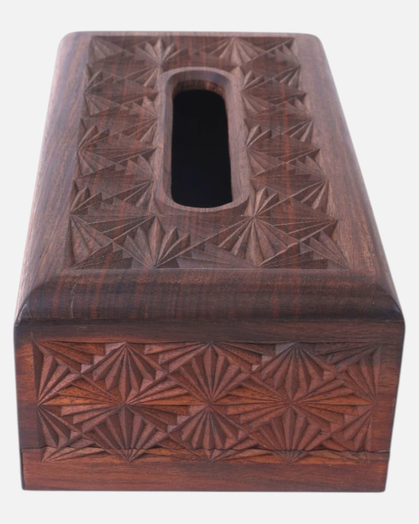 Dark Walnut Wooden Paper Holder Box
