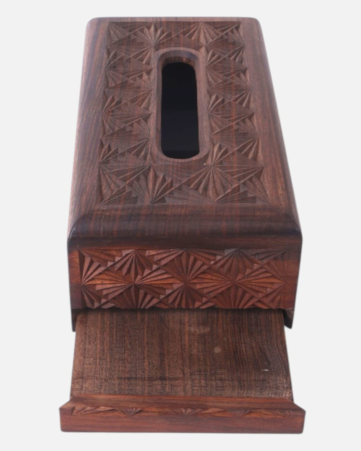 Dark Walnut Wooden Paper Holder Box