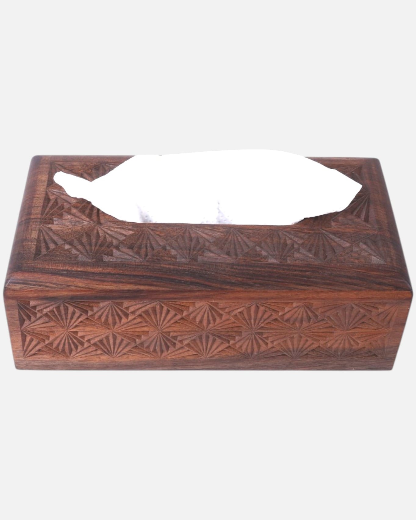 Dark Walnut Wooden Paper Holder Box