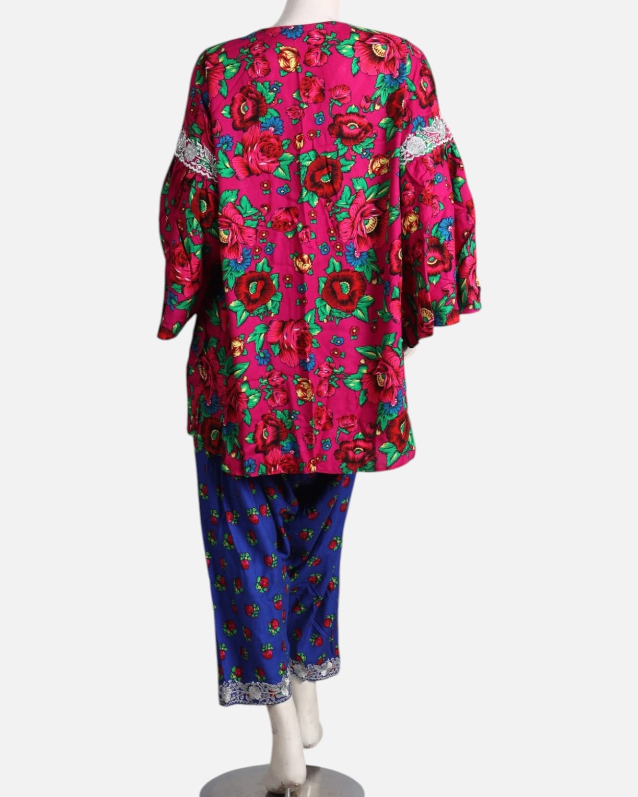 Embroidered Gulnagar & Linen Pants – Handcrafted