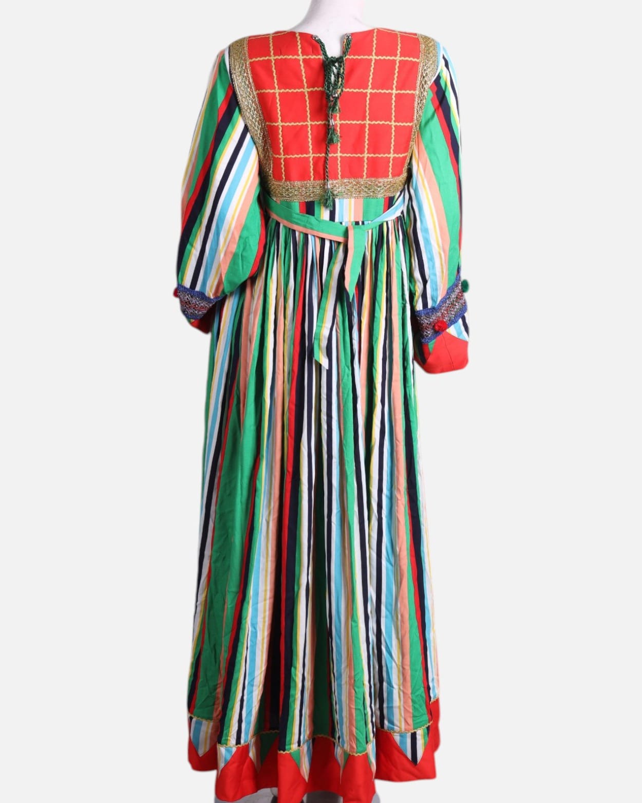 Colorful Tourist Dress with Embroidered Accents