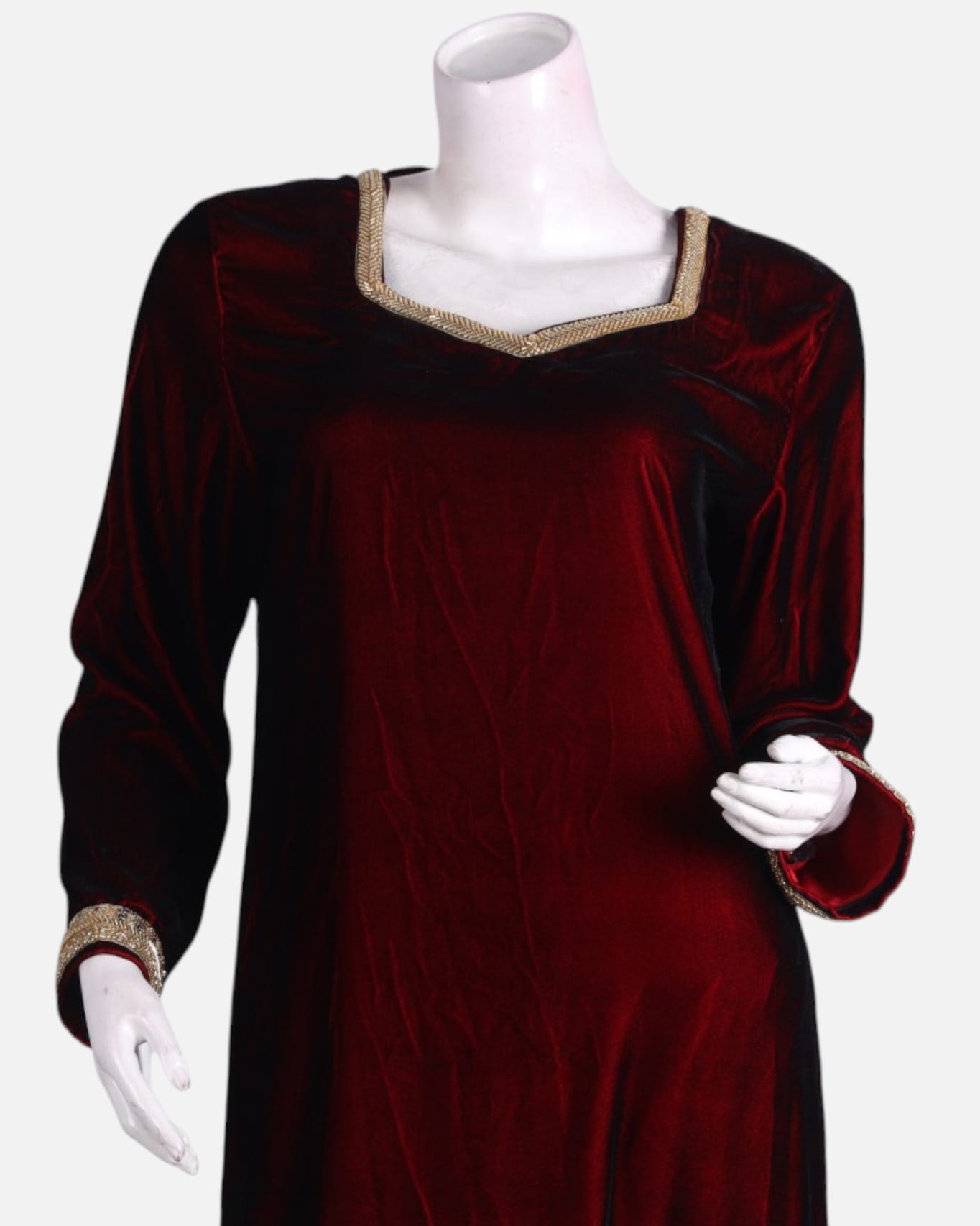 Afghan Punjabi Set in Silk Velvet Fabric