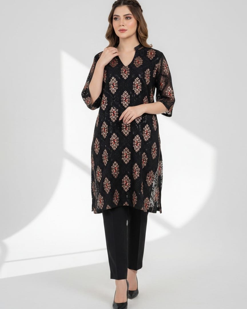 black punjabi dress 3pc Traditional Black Punjabi Dress with Colorful Tassels  DRESSIFY SHOPS