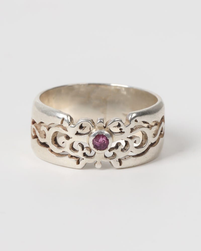 Baron Ruby Silver Ring Hand Crafted