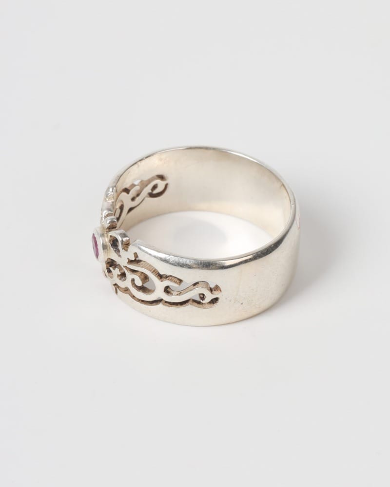 Baron Ruby Silver Ring Hand Crafted