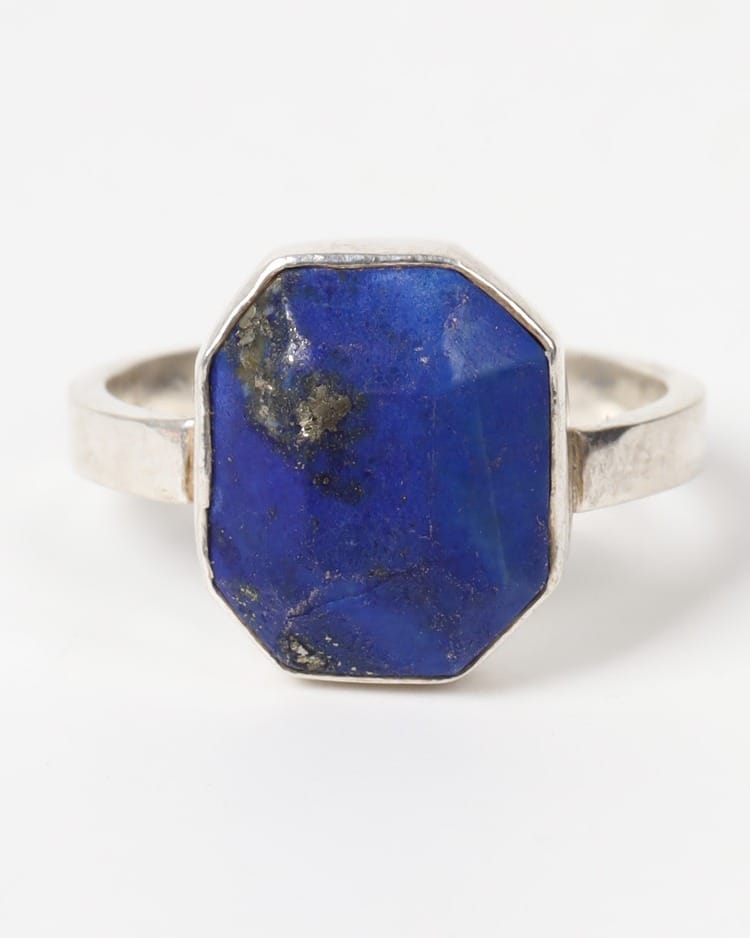 Royal Blue Lapis Silver Ring