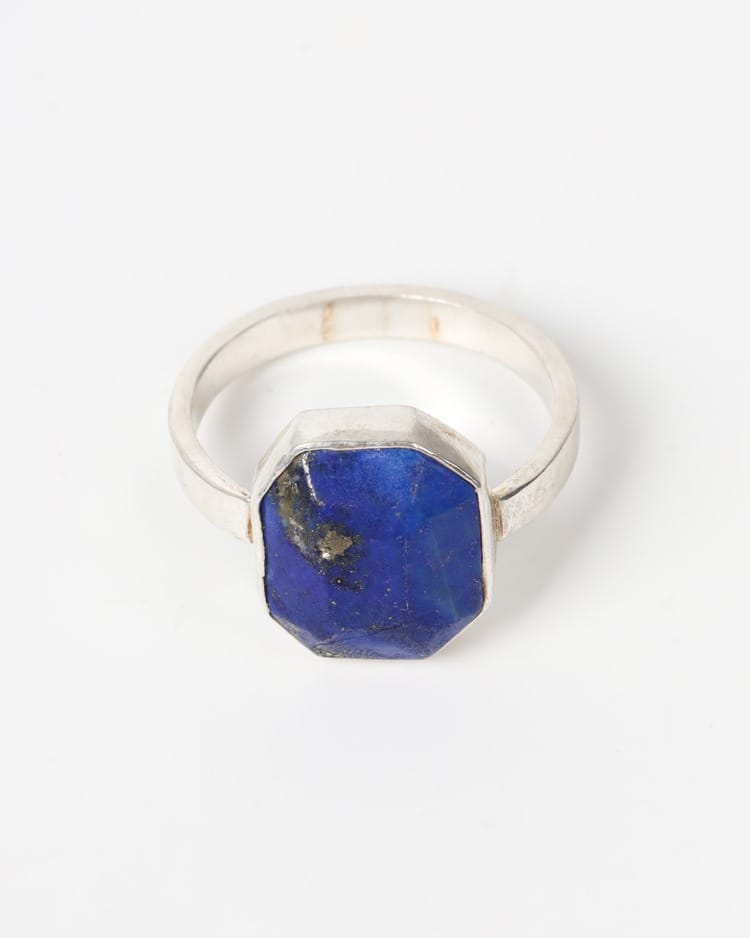 Royal Blue Lapis Silver Ring