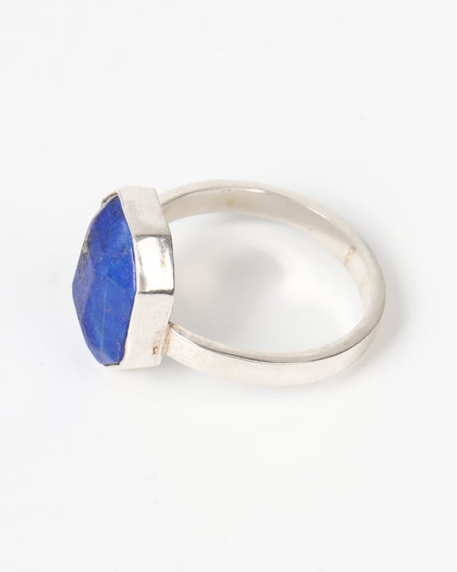 Royal Blue Lapis Silver Ring