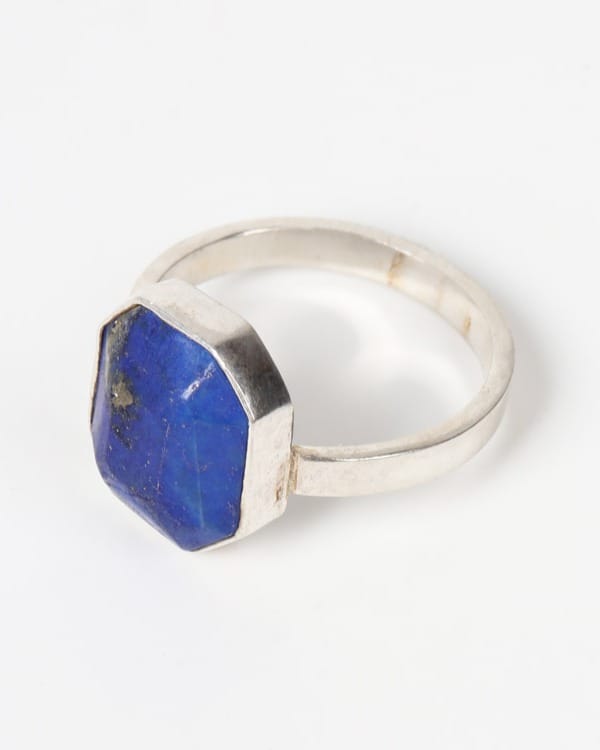 Royal Blue Lapis Silver Ring