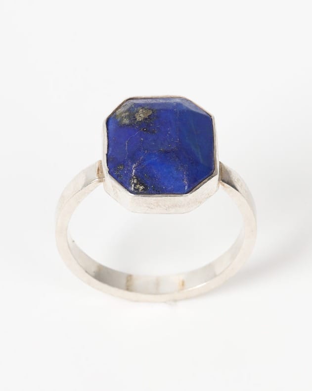 Royal Blue Lapis Silver Ring