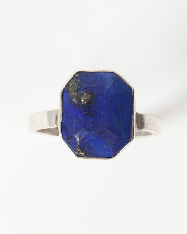 Royal Blue Lapis Silver Ring