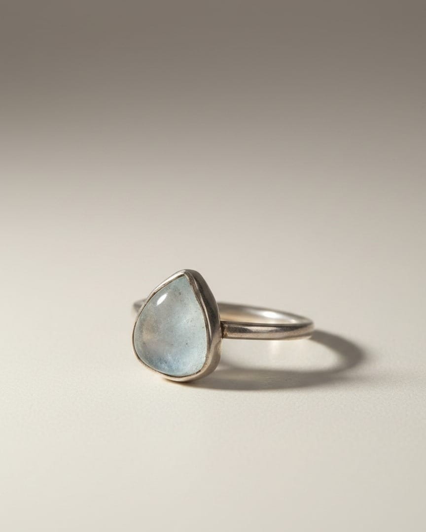 Ocean Aqua Silver Ring