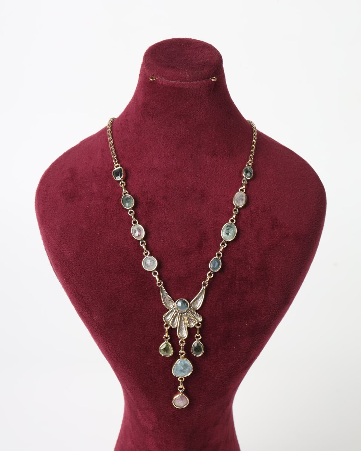 Elegant Silver Gemstone Necklace
