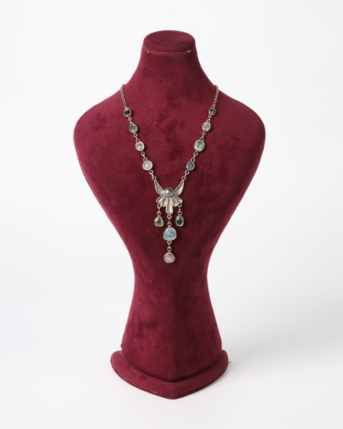 Elegant Silver Gemstone Necklace