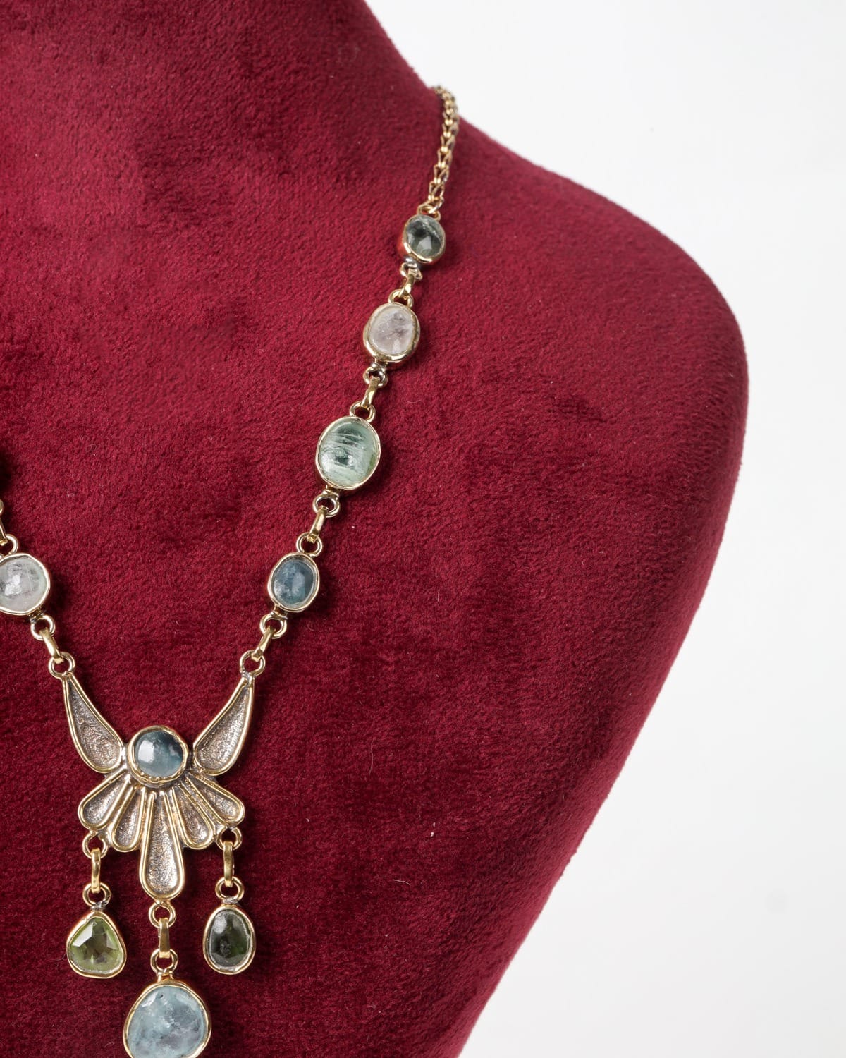 Elegant Silver Gemstone Necklace