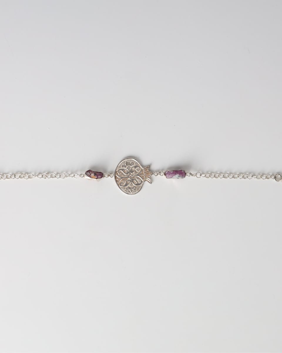 Ruby Silver Jewelry Set
